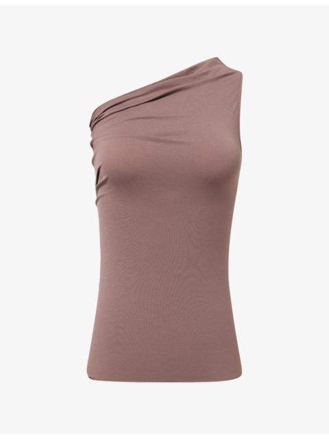 Rick Owens Athena Asymmetric Stretch-Jersey Tank Top