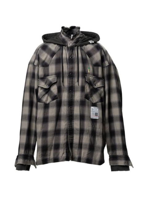 Maison MIHARAYASUHIRO checkered hooded shirt