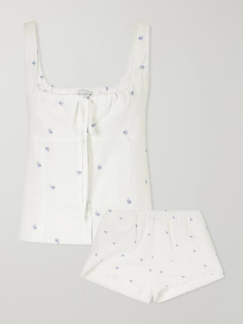 DEIJI STUDIOS Floral-printed Linen Pajama Set