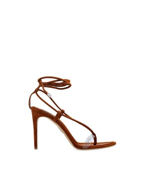 DSQUARED2 thong tie goat skin heels