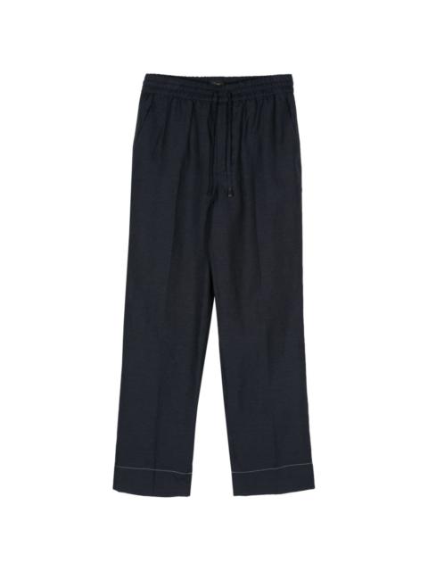 linen straight trousers