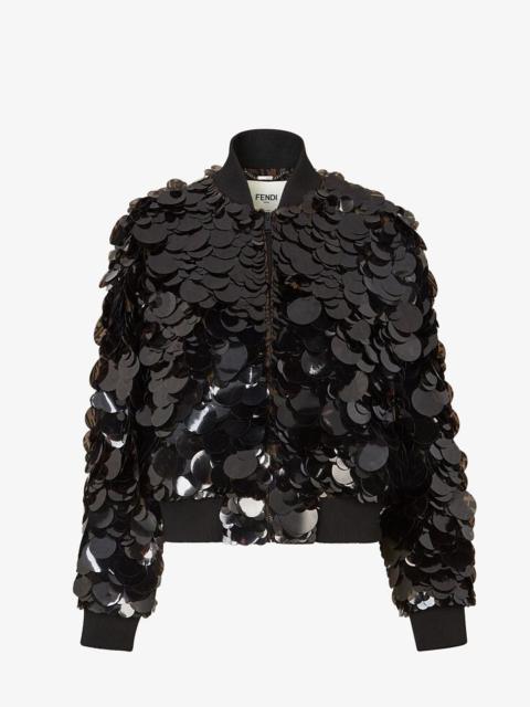 FENDI Bomber jacket with FF sequins.