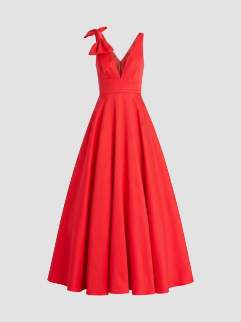 MAC DUGGAL Women's Crepe Sleeveless V-Neck Gown - Red