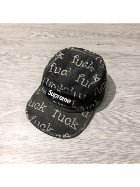 Supreme Supreme Fuck Box Logo Denim Camp Cap | buynpack | REVERSIBLE