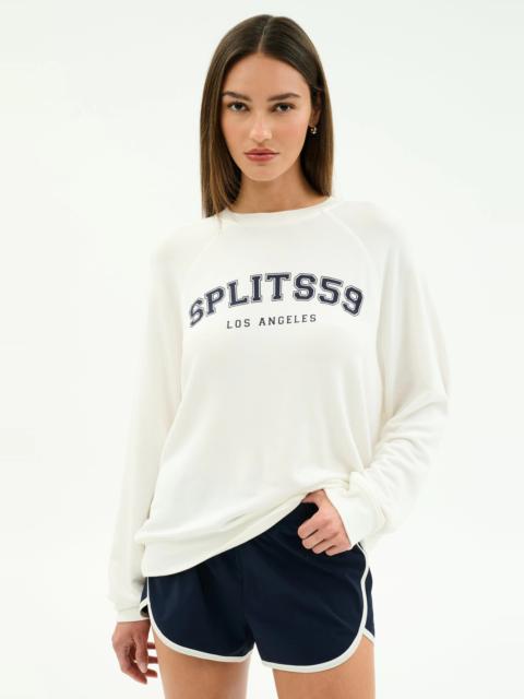 SPLITS59 Andie Oversized Fleece Varsity Graphic Sweatshirt