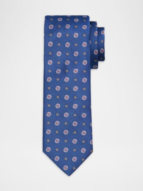 Canali Men's Micro-Floral Silk Jacquard Tie
