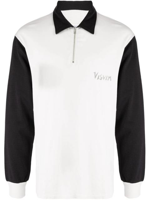 visvim logo-print half-zip sweatshirt