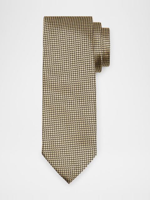 ZEGNA Men's Neat Micro-Jacquard Silk Tie