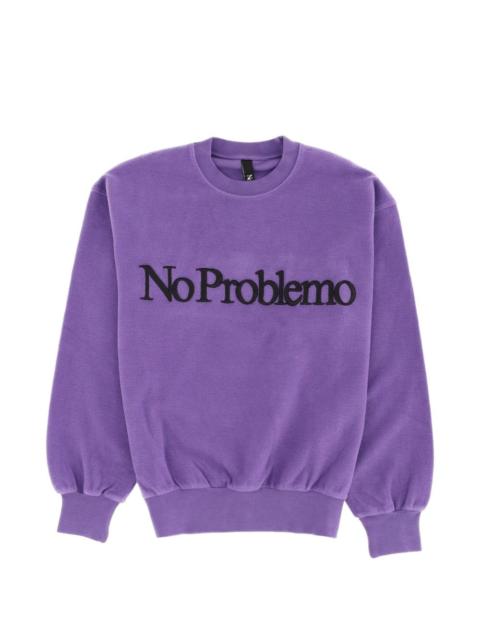 No Problemo logo-print reverse-fleece sweatshirt
