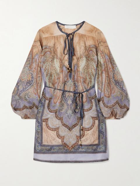 Zimmermann Wanderlust Belted Printed Silk Tunic