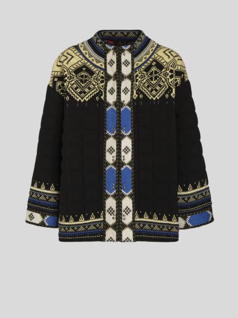 JACQUARD JERSEY QUILTED JACKET