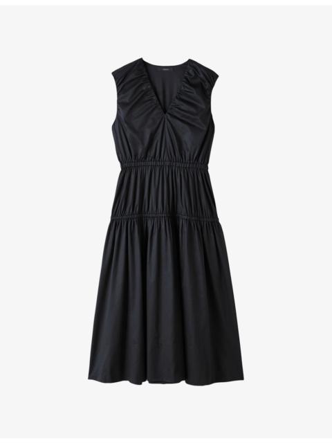 JOSEPH Sembat V-Neck Cotton Midi Dress