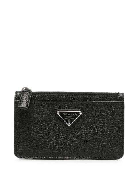 Prada Prada Logo-plaque Leather Cardholder