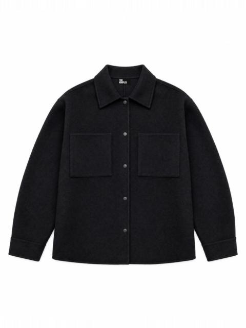 The Kooples BLACK REVERSIBLE WOOL JACKET