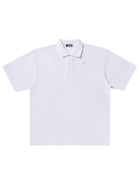 A BATHING APE® BAPE Ape Head Towelling Polo 'White'