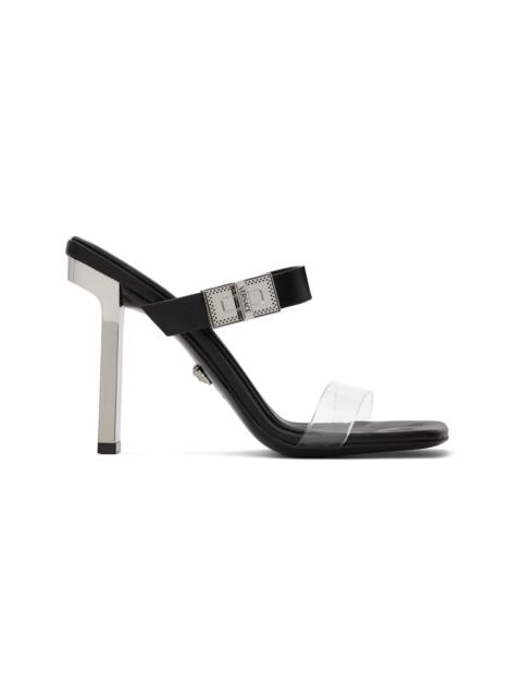 VERSACE Black Medusa Heeled Sandals