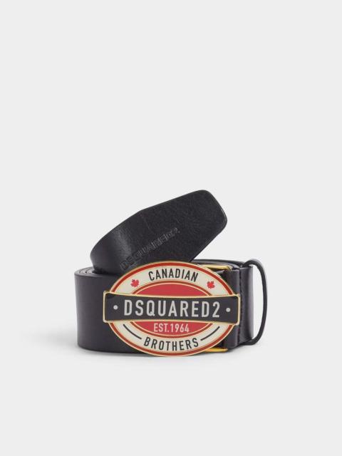 DSQUARED2 D2 CANADIAN BROTHERS PLAQUE BELT
