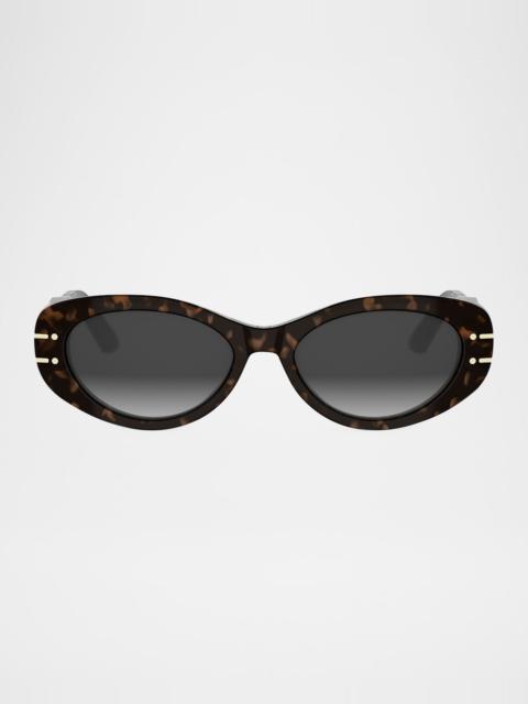 Dior DiorSignature B8U Acetate Oval Sunglasses