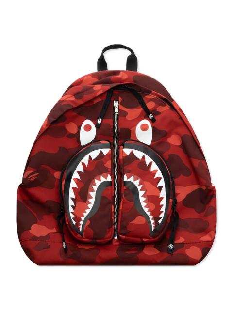 A BATHING APE® COLOR CAMO SHARK DAYPACK - RED