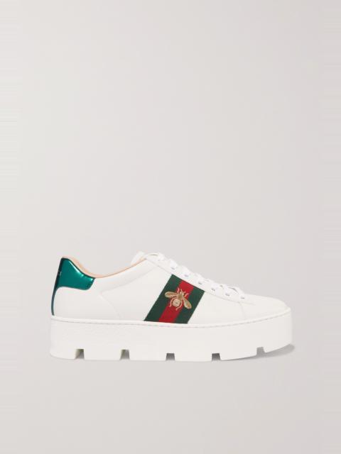 GUCCI Women's Ace embroidered 플랫폼 스니커