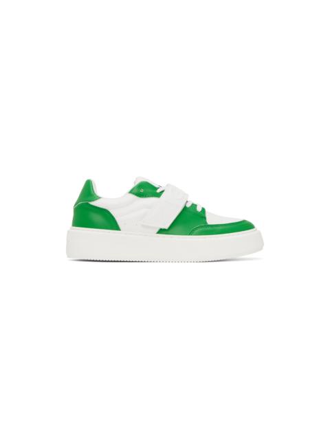 GANNI Green & White Sporty Sneakers