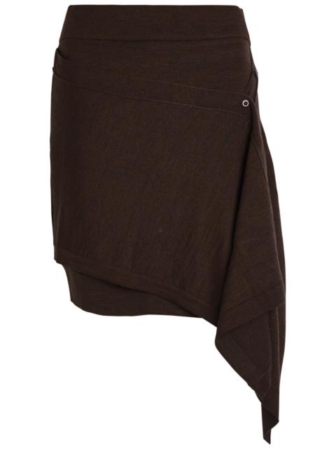 Lemaire Lemaire Buttoned-panel Fine-knit Mini Skirt