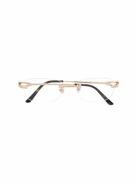 frameless rounded glasses