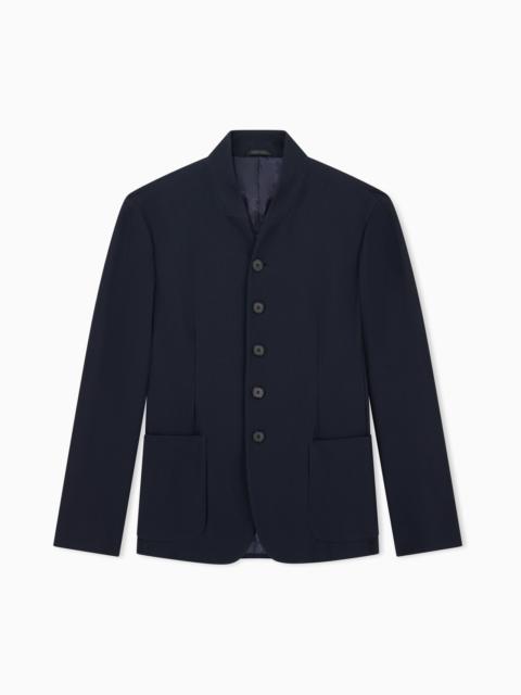GIORGIO ARMANI BLAZER REGULAR FIT IN HI-TECH WARP KNITTED HONEYCOMB