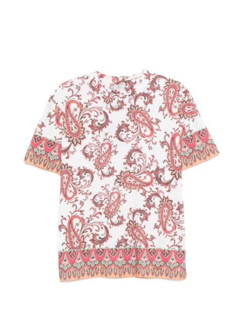 Etro paisley trim T-shirt