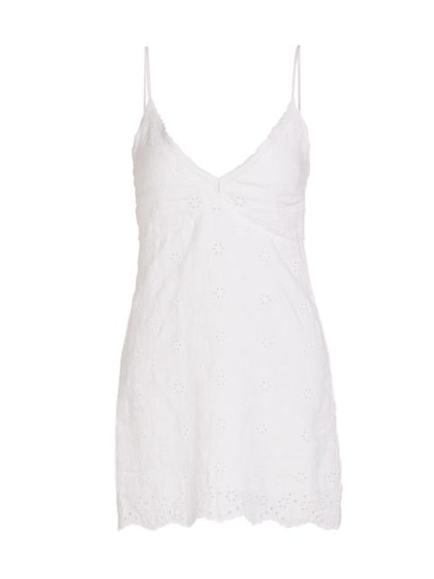 LoveShackFancy Women's Peppy Eyelet Cotton Minidress - Optic White