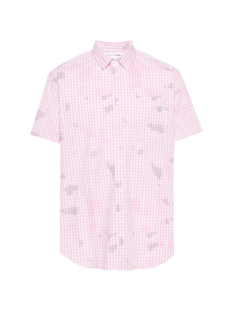 gingham-check cotton shirt