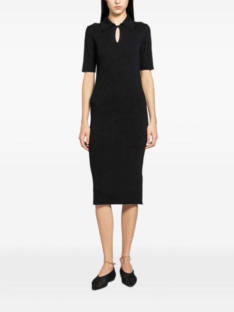 Jil Sander wool midi polo dress
