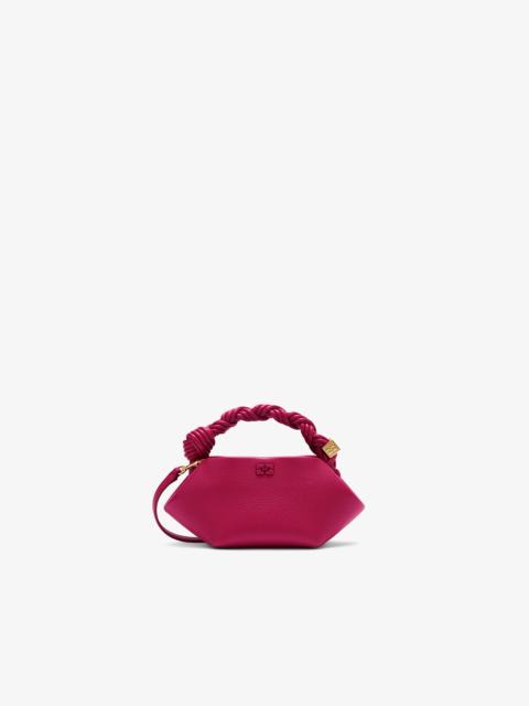 GANNI MINI BOU BAG IN GRAINED RED