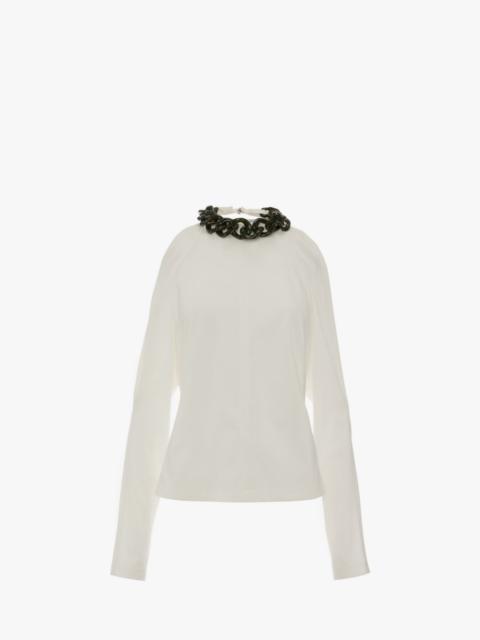JW Anderson CHAIN LINK COLD SHOULDER TOP