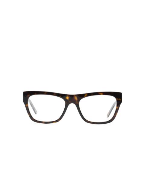 tortoiseshell-detailed rectangle-frame glasses