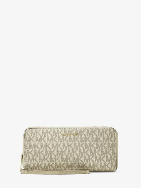 MICHAEL KORS Jet Set Large Metallic Signature Logo Continental Wallet
