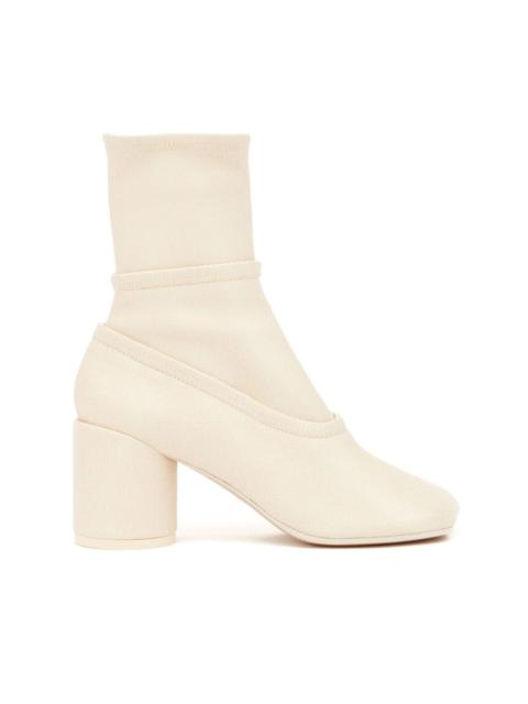 MM6 Maison Margiela Tabi 70mm leather ankle boots