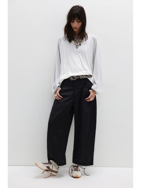 FREE PEOPLE Satin Boyfriend Trousers