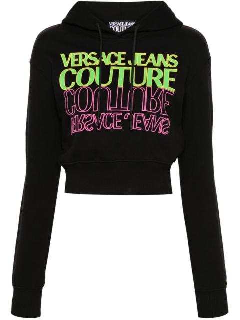 VERSACE JEANS COUTURE logo-print cotton hoodie