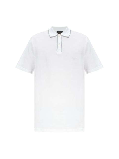 Brioni cotton-piquÃ© logo polo shirt