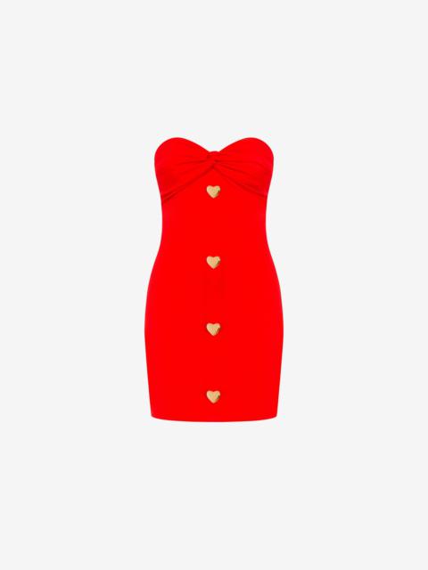 Moschino HEART BUTTONS DOUBLE JERSEY DRESS