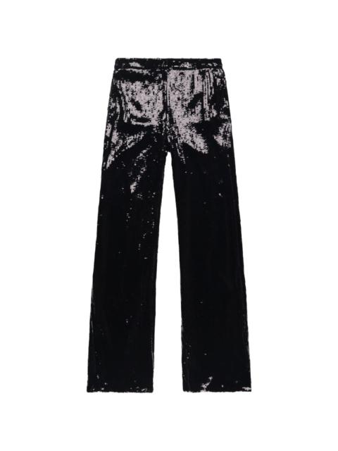sequin-embellished flared trousers