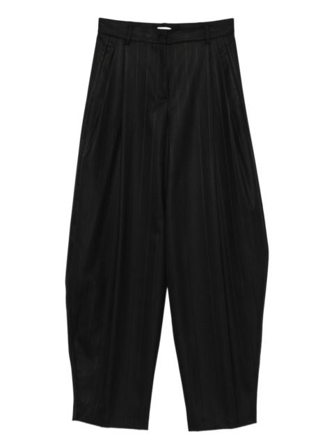THE ANDAMANE pleated pinstripe trousers