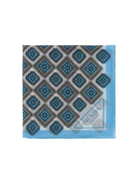 Prada geometric-pattern cotton foulard