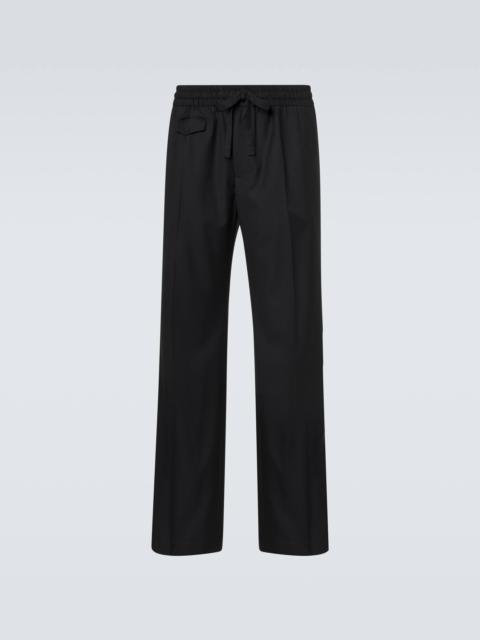 Dolce & Gabbana Virgin wool twill wide-leg pants