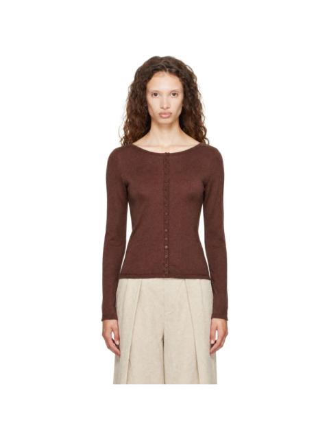 YMC Brown Natalie Cardigan