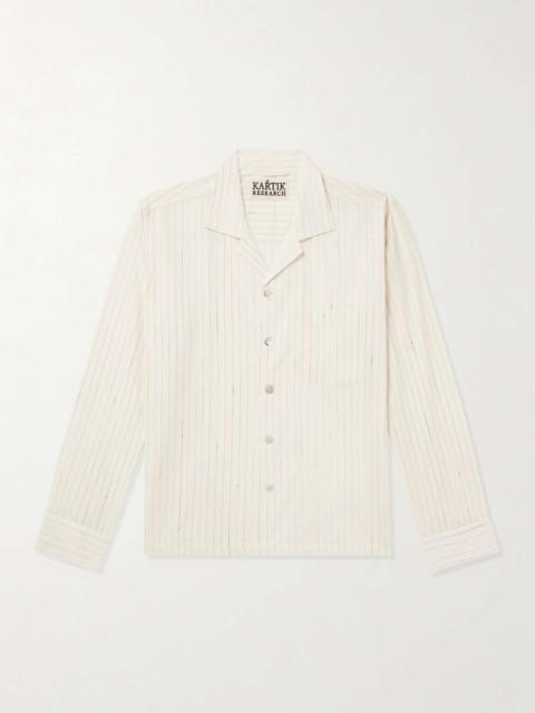 KARTIK RESEARCH Camp-Collar Striped Cotton Shirt