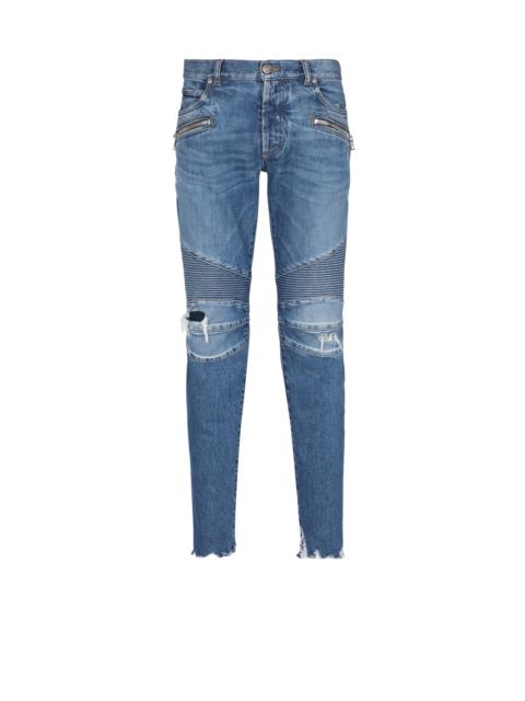 Slim-fit cotton jeans