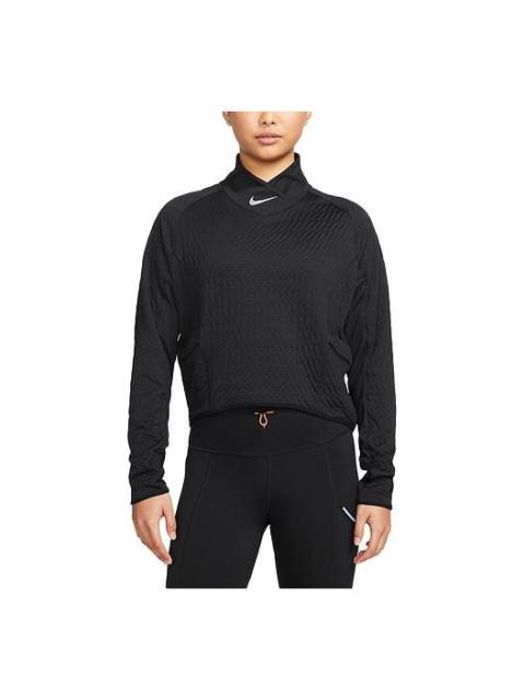 Nike (WMNS) Nike Therma-FIT Run Division Solid Color Running Casual Sports Long Sleeves Black DM7554-010