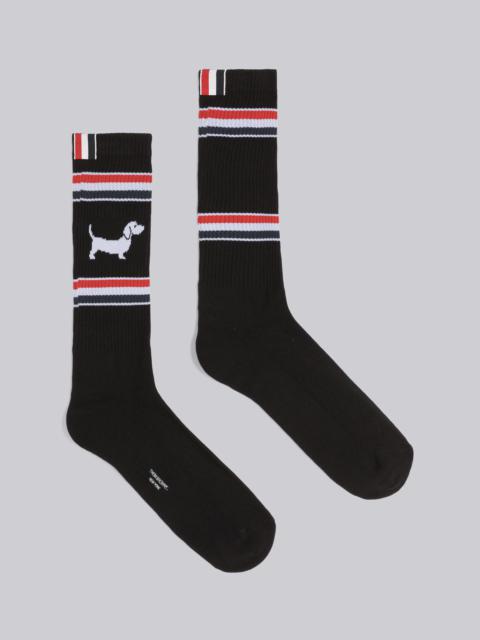 Thom Browne Cotton Mr. Thom And Hector Athletic Mid Calf Socks